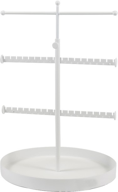 ALANES 3 Tier Adjustable Height Jewelry Earring Display Towers Organizer Stainless Steel Rack Shelf