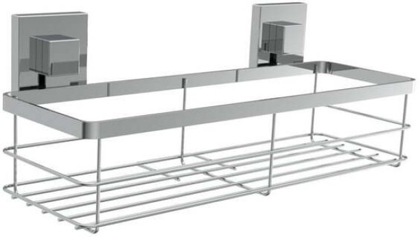 Fusion-Loc Large Shower Caddy - Silver Stainless Steel Rack Shelf