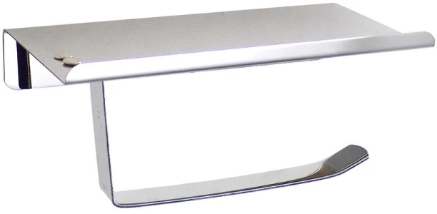 HomewareOnline Built On Storage Shelf With Toilet Paper Holder Stainless Steel Rack Shelf For  Bathroom