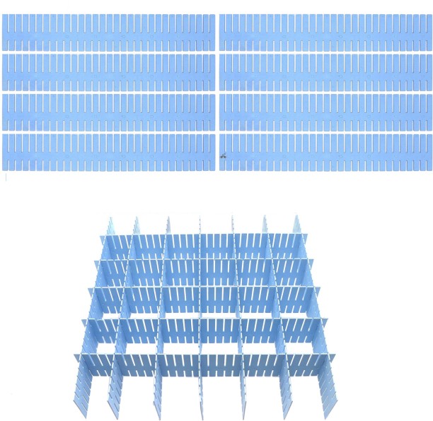 ALANES 20Pcs Adjustable Drawer Dividers DIY Drawer Separator Board Plastic Rack Shelf