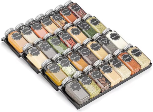 P. Concepts Kitchen Organizer 4-Tier Seasoning Holder Particle Board Rack Shelf