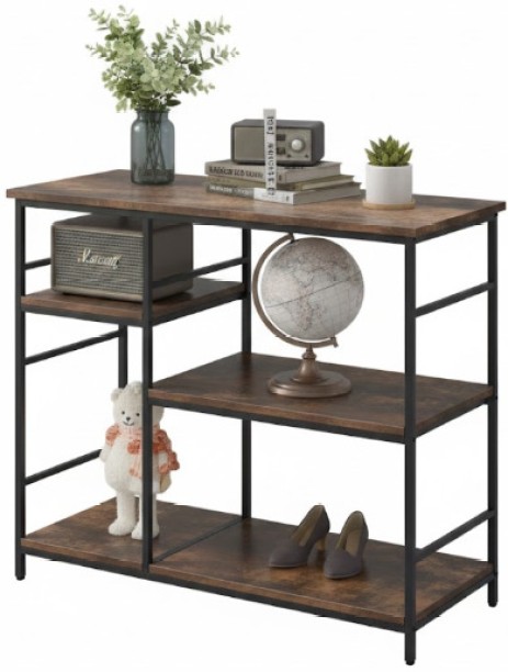 Premium 3-Tier Storage Open Shelves, Rack/Console Table for Living Room Wooden Rack Shelf For  Living Room & Bedroom