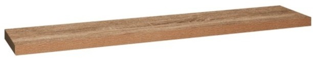 Mackie Floating Wall Shelf Washed Oak Finish - 900 x 235 x 38 mm Decorative Wall-Mounted Shelf Wooden Rack Shelf
