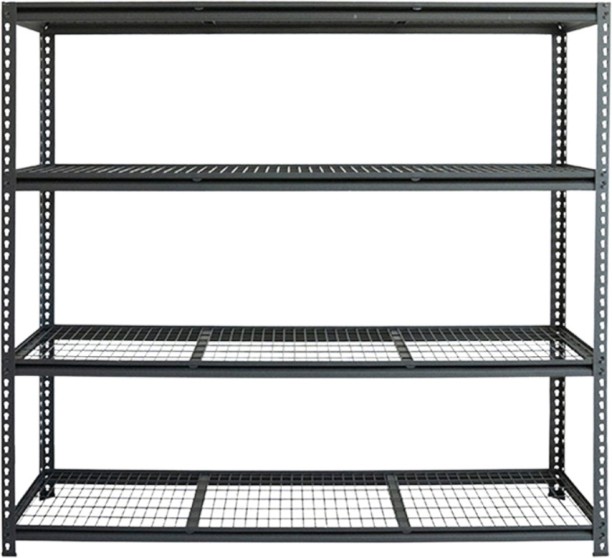 Fine Living 4 Tier Matt Black Heavy Grade Shelf Steel Rack Shelf For  Storage