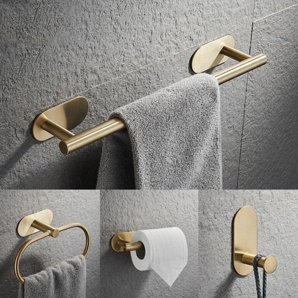 Mhome MU-053G Steel Bar Towel Holder