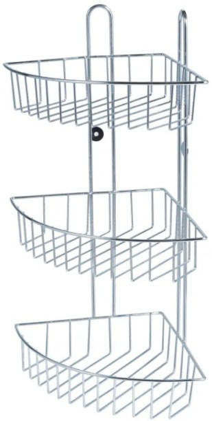 HomewareOnline 3 - Layer Corner Caddy Chrome - Multi-function - Steel Rack Shelf For  Bathroom