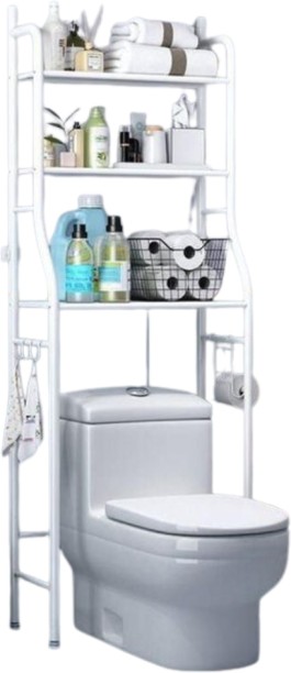 Generic 8-1797 3-Tier Over-the-Toilet Storage Rack Stainless Steel Rack Shelf