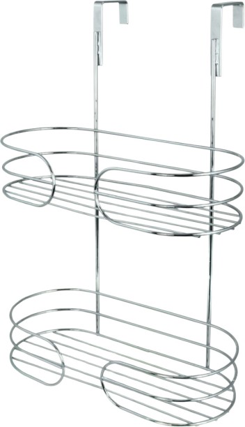 Groove Over The Door Shower Caddy Stainless Steel Rack Shelf