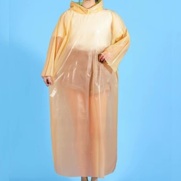 Wobuciko Sunset Splash Lightweight Poncho Raincoat Solid Unisex Raincoat