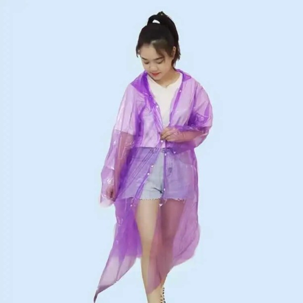 Perfect Dealz Disposable Raincoat Solid Unisex Raincoat