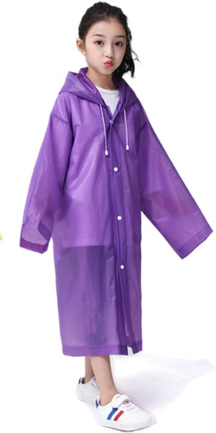 Generic 120cm Children Raincoat Solid Boys & Girls Raincoat