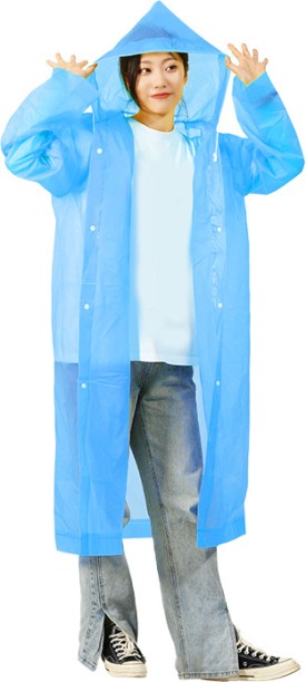 Spanspace Raincoat Blue 2 pcs Solid Unisex Raincoat