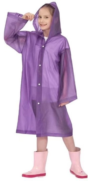 PNM Stores KRC01 Solid Boys & Girls Raincoat