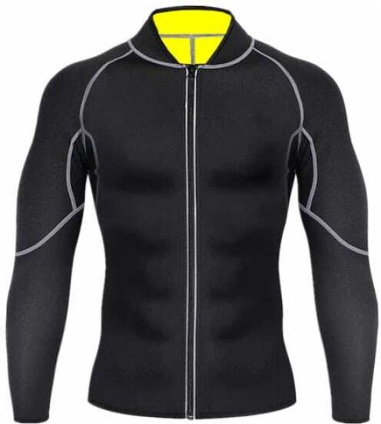 EM Men Long Sleeve Gym suit Top Jacket Elastic Breathable Gym Solid Men Raincoat