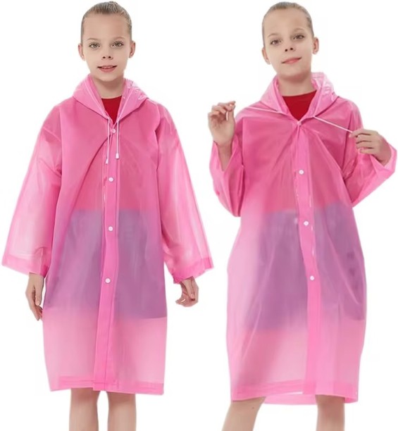 PNM Stores KRC01 Solid Girls Raincoat