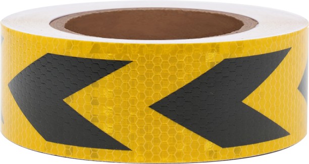 Mix Box Vehicle Safety Warning Reflective Tape - Yellow 5 cm x 25 m Yellow, black Reflective Tape