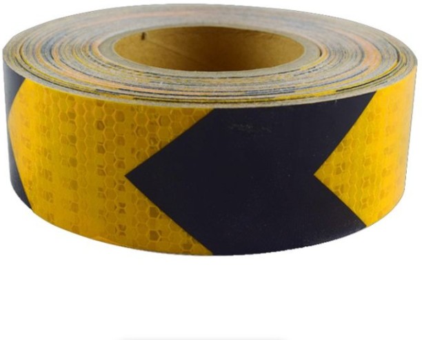 A2Z RT-5M 5 cm x 5 m Black, Yellow Reflective Tape