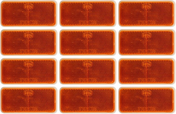 Gen Merch Square Reflector Stick-On 4 cm x 9 cm Orange Reflective Tape