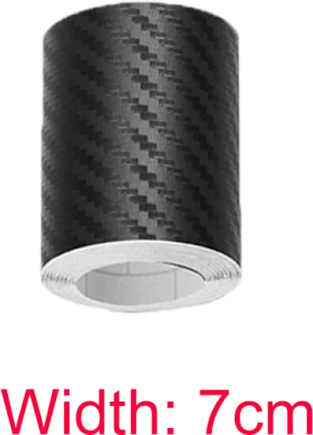 Max (7m Length-7cm width) Anti Scratch Car Door Sill Protector Sticker Nano Carbon Fiber DIY Paste Protector 7 cm x 7 cm black Reflective Tape