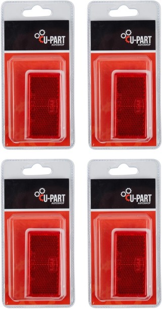 U-Part Stick On Rectangular Reflect 2 Piece 6.5 cm x 6.5 cm Multicolour Reflective Tape