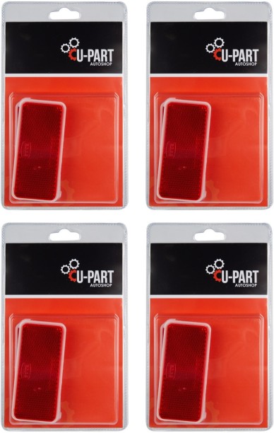 U-Part Reflector Square Stick-On 2 Piece 9 cm x 9 cm Multicolour Reflective Tape