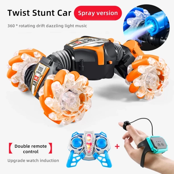 WEISHENGDA REMOTE CONTROL TAIL SPRAY TWIST STUNT CAR - GESTURE SENSING