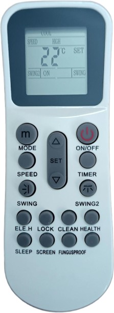 LAHDEK Replacement Air Conditioner Remote Control fit for  YK-K/001E YKR-K/002E YKR-K204E YK-K/002E YKR-K/204E Air Conditioner AUX Remote Controller