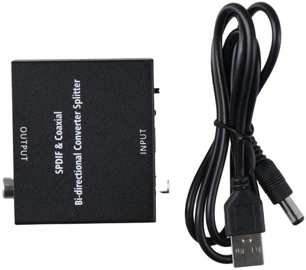 P Concepts Optical-to-Coaxial OR Coaxial-to-Optical Digital Audio Converter, Bi-Directional Digital Coaxial to/from Optical Toslink SPDIF Audio Converter/Adapter/Repeater n/a Remote Controller
