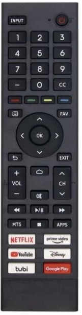 TCHDNZRC Replacement Hisense Universal TV Remote Control All Hisense, 4K, UHD, Android Smart TV, Without Setting-Up Remote Controller