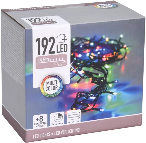 Excellent Houseware 192 LEDs 14.5 m White Steady Ball Light