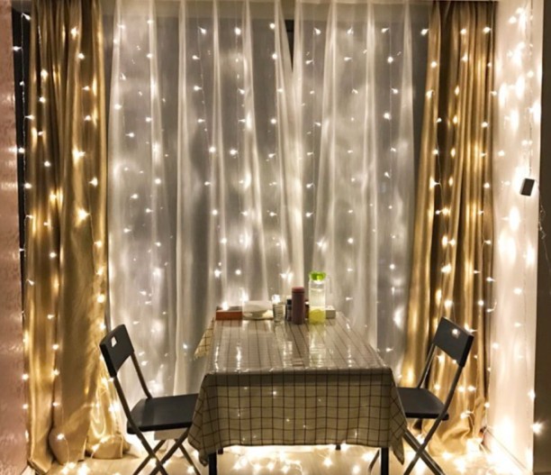 BLD 300 LEDs 3 m White Flickering, Steady Water Drop Light