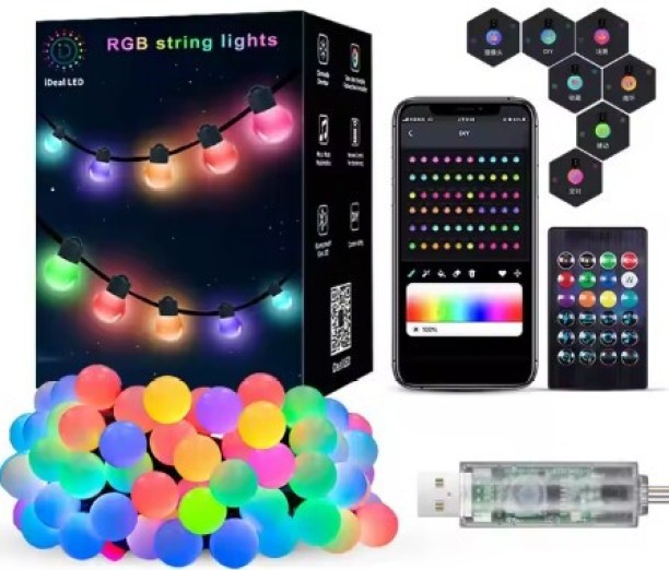 SM 100 LEDs 10 m Multicolour Colour Changing Ball Light