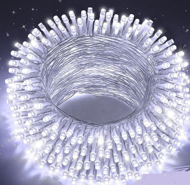 JIEGEG 100 LEDs 3 m White Flickering String Light