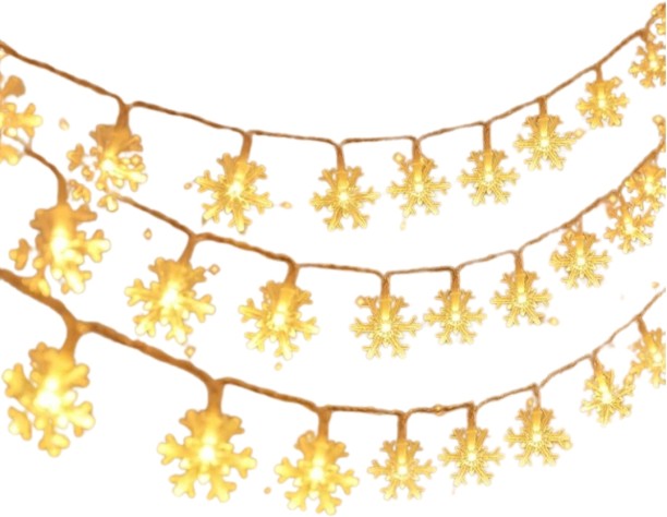 Generic 20 LEDs 8.8 cm White Steady Snow Flake Light