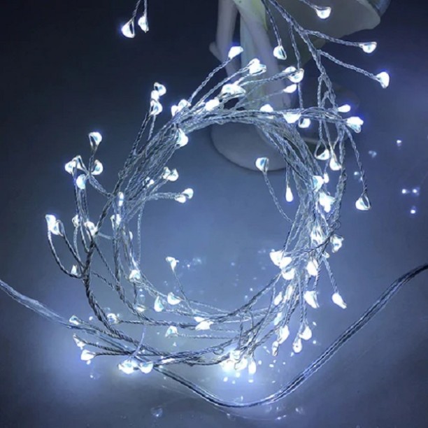 Generic Fairy Light 100 LEDs 3 cm White Steady Water Drop Light