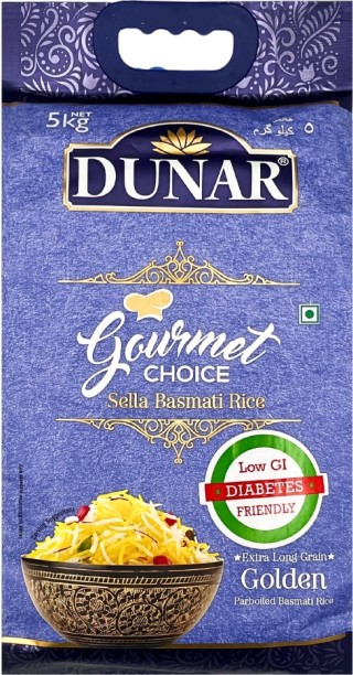 Dunar Golden Sella Basmati Rice Extra Long Grain Banskati Rice (Parboiled)