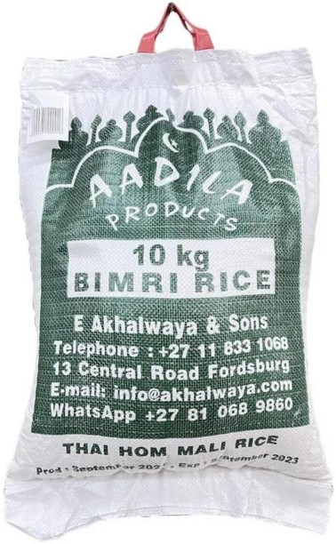 Aadila Bimri Rice Thai Hom Mali Rice Jasmine Rice (Husking)