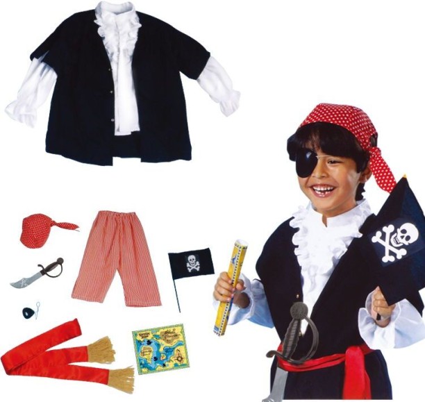 Lesheng Pirate - Role Play Costume -Deluxe with sword, bandana and belt Costume Wear