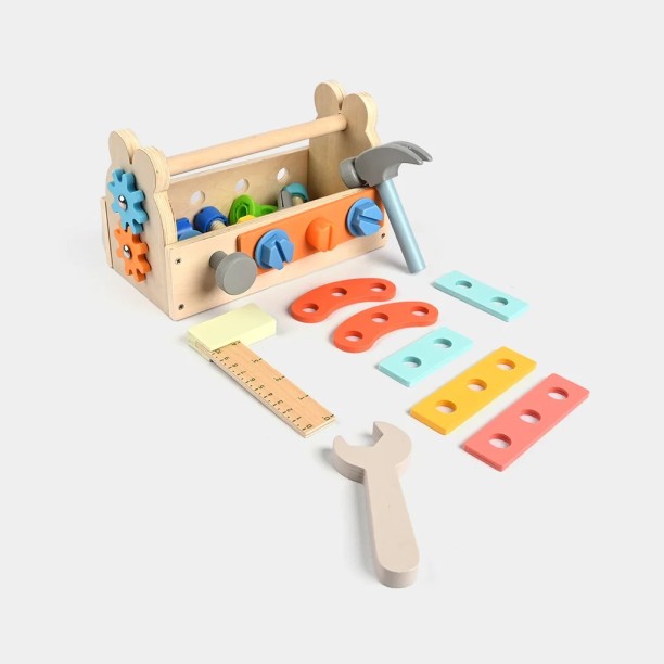 Generic Wood Repair Tools Toy Early Educational Toys Wrench Tool Kit Maintenance Tools Role Play Toy