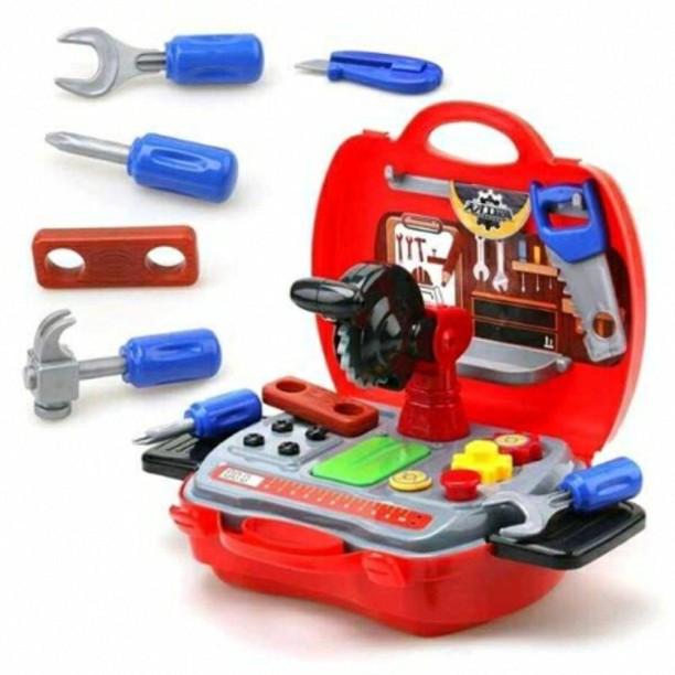 Generic Vortex Toys DIY Portable Tool Set Toy with Briefcase Role Play Toy
