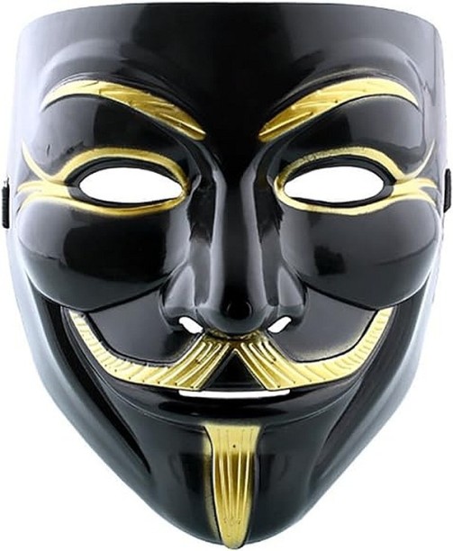 Umlozi Vendetta Inspired Dress Up Mask - Black Unisex Airsoft Mask