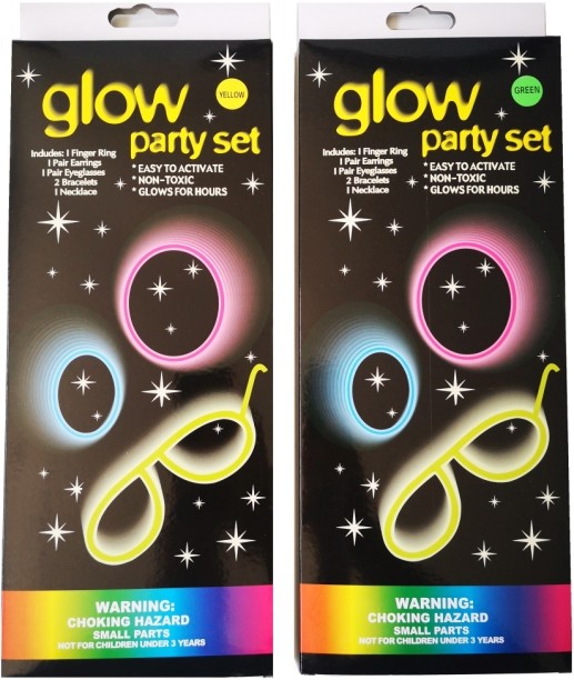 Umlozi Glow in the Dark Jewelry Party Set Assorted Colours - 2 Pack Role Play Toy