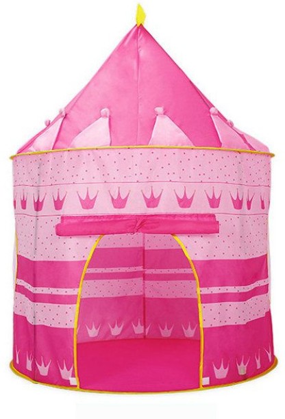 Dothome Pink Princess Castle Tent Portable Play Tent For Girls Role Play Toy