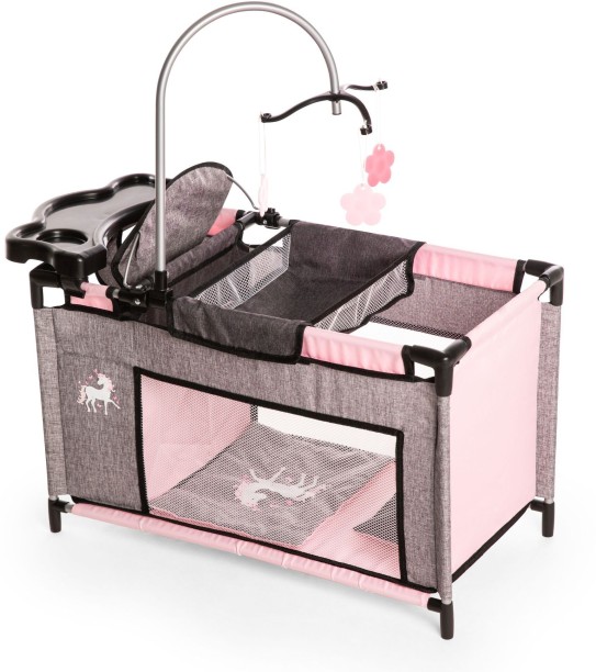 Bayer Multibed for 40cm Dolls (Pink/Grey) Unicorn (56cm Long) Role Play Toy