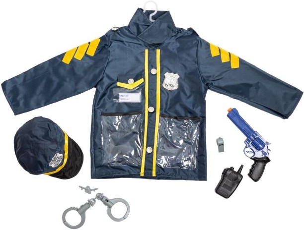 Lesheng Policeman-Police Officer Uniform Costume with Hat and Accessories Role Play Toy