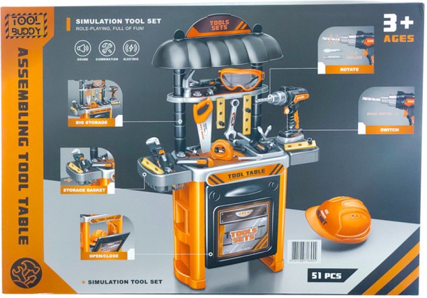 Tool Buddy Electric 51-Piece Tool Playset Role Play Toy