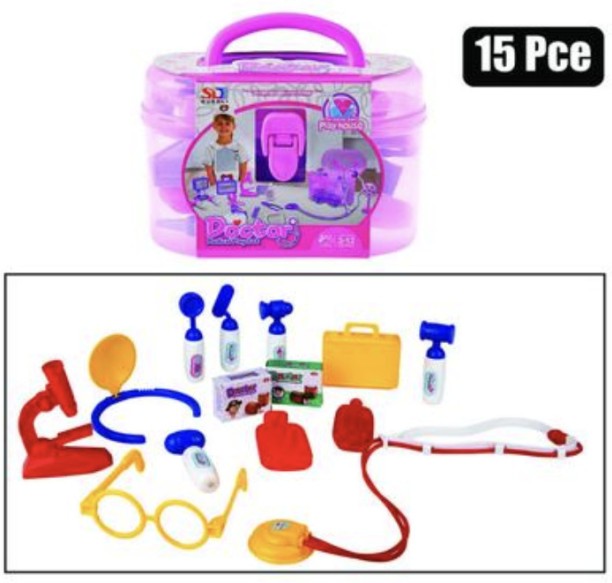 az decor Play-set doctor set w/case 15pcs Role Play Toy