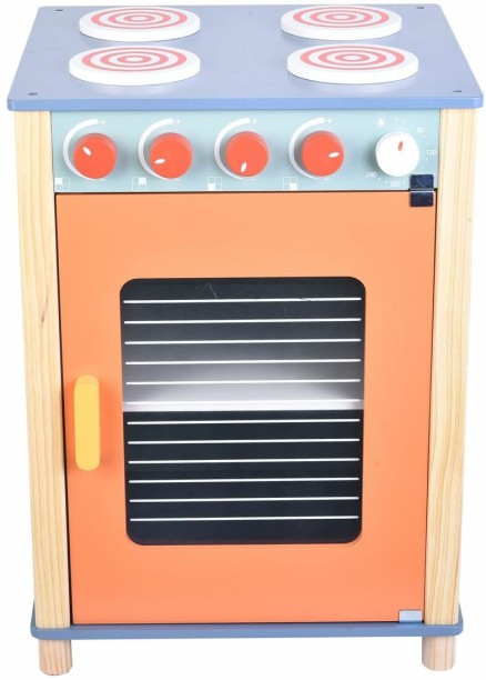 Zookabee Kitchen Stove & Oven with Sounds - Wooden Toy Role Play Toy