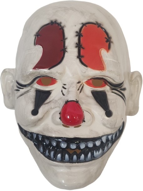 Umlozi Halloween Dress Up Mask - Scary Clown With Elastic Strap Role Play Toy