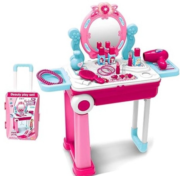 R AND E Beauty Makeup Trolley Set Role Play Toy